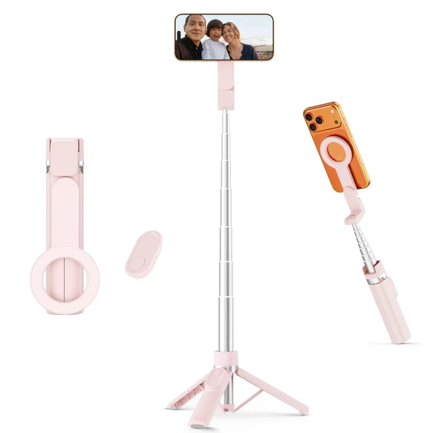 Штатив Tech-Protect L11S Bluetooth Pink with MagSafe (5906302323401) - Фото 5 Штатив Tech-Protect L11S Bluetooth Pink with MagSafe (5906302323401) - изображение 5