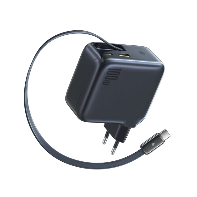 Ładowarka sieciowa Baseus EnerCore CJ11 100W USB-A USB-C ze składanym kablem USB-C Black (6932172695606) - obraz 3