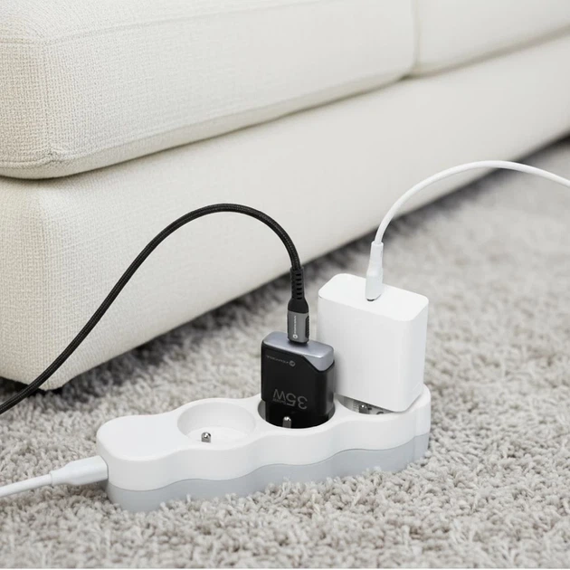 Зарядное устройство Forcell F-Energy Ultra Slim GaN III USB C PD QC4.0 3A 35W Black (5903396397813) - изображение 6