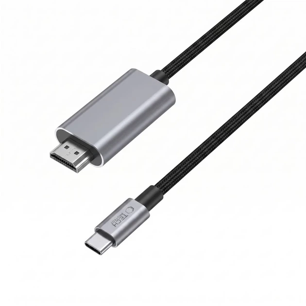 Кабель Tech-Protect Ultraboost USB-C to HDMI 2.1 8K 60Hz 200cm Grey (5906302323920) - Фото 3 Кабель Tech-Protect Ultraboost USB-C to HDMI 2.1 8K 60Hz 200cm Grey (5906302323920) - изображение 3