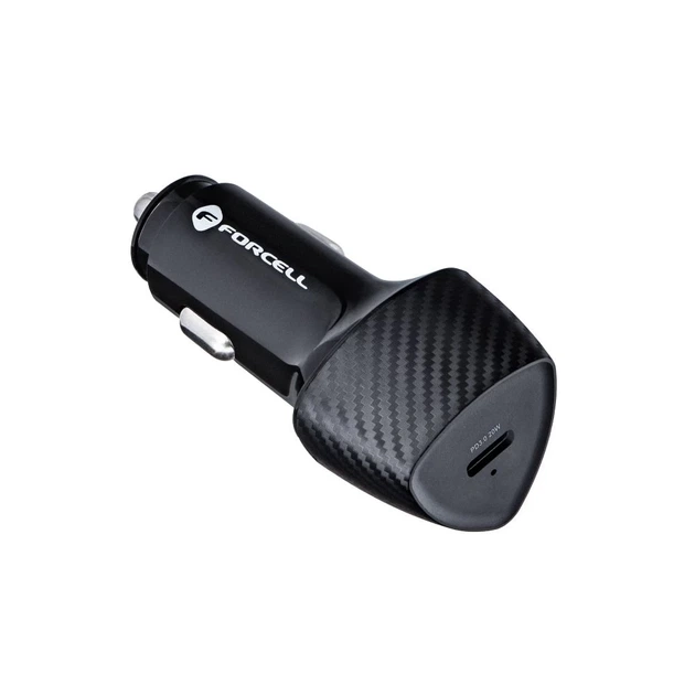 Автомобильное зарядное устройство Forcell F-Energy Carbon USB C QC3.0 PD 3A 20W Black (5903396133817) - изображение 5