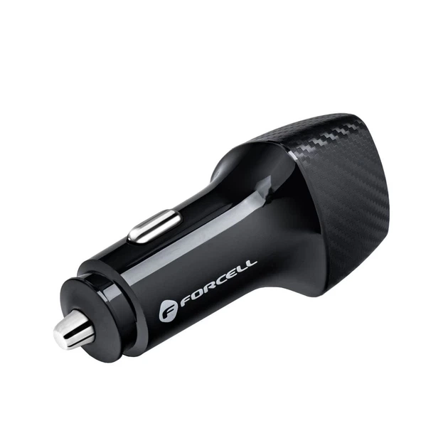 Samochodowa ładowarka Forcell F-Energy Carbon 2 x USB A QC3.0 3A 36W Black (5903396133794) - obraz 5