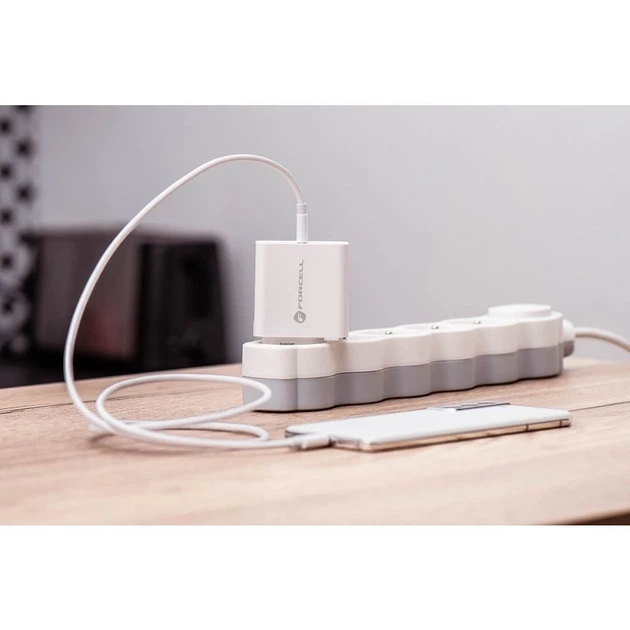 Сетевое зарядное устройство Forcell F-Energy USB C QC4.0 PD 3A 45W White (5903396040962) - изображение 12