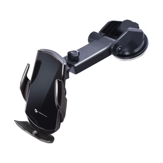 Автотримач Forcell F-Grip HS1 Qi 15W Black (5903396092176) - зображення 5