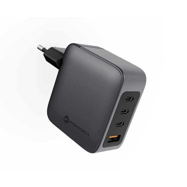 Сетевое зарядное устройство Forcell F-Energy GaN 3 x USB C + USB A QC4.0 PD 5A 100W Grey (5903396231421) - изображение 9