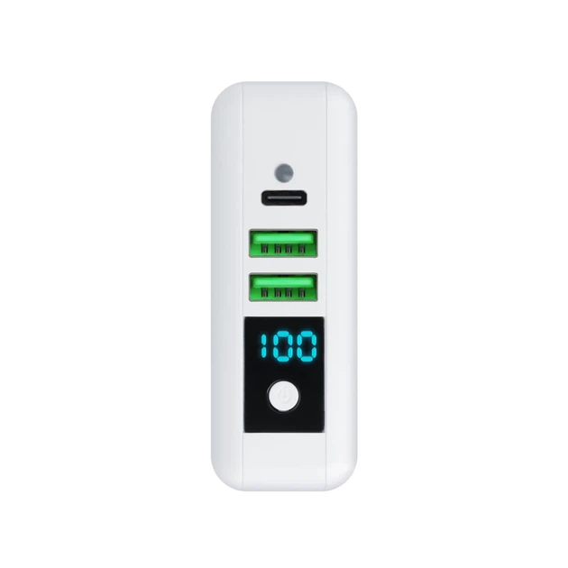 Многофункциональное зарядное устройство Forcell F-Energy 4в1 2 x USB A + USB C 15W + Power Bank 8000mAh + беспроводная зарядка White (5903396072475) - Фото 10 Многофункциональное зарядное устройство Forcell F-Energy 4в1 2 x USB A + USB C 15W + Power Bank 8000mAh + беспроводная зарядка White (5903396072475) - изображение 10