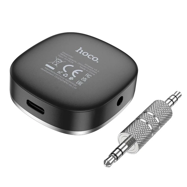 Адаптер AUX Hoco E80 Bluetooth Jack 3.5 mm з дисплеєм Black (6942007618908) - Фото 5 Адаптер AUX Hoco E80 Bluetooth Jack 3.5 mm з дисплеєм Black (6942007618908) - зображення 5