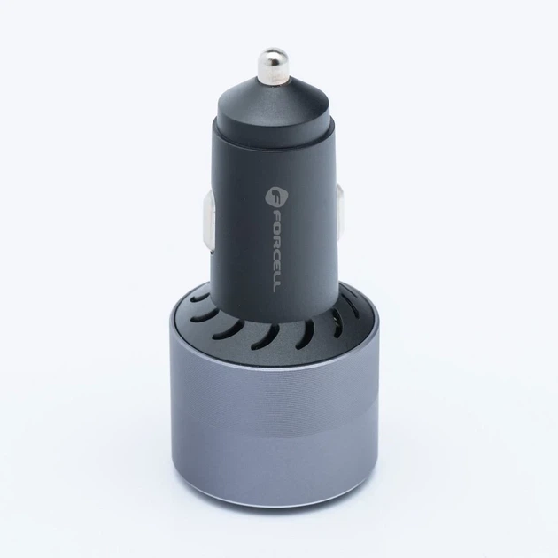 Автомобільний зарядний пристрій Forcell F-Energy Alu 2 x USB C + USB A QC4.0 PD SFC2.0 3A 85W Grey (5903396275746) - зображення 8