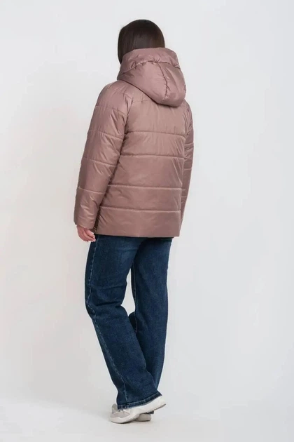 Демисезонная женская куртка большого размера UF-Fashion LAR -203 62 розовый - изображение 4