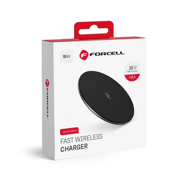 Беспроводная зарядка Forcell F-Energy Qi QC 15W + кабель USB-C to USB-A Black (5903396060458) - изображение 3