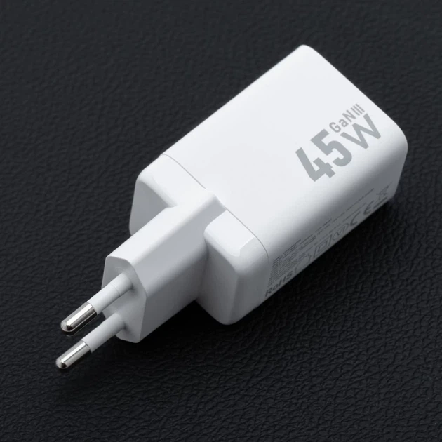 Зарядное устройство Forcell F-Energy Mini GaN III USB C + USB A PD QC4.0 45W White (5903396380112) - изображение 6
