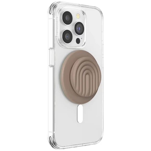 Держатель Popsockets MagSafe Round PopOut Latte Curves Beige with MagSafe (807320) - Фото 4 Держатель Popsockets MagSafe Round PopOut Latte Curves Beige with MagSafe (807320) - изображение 4