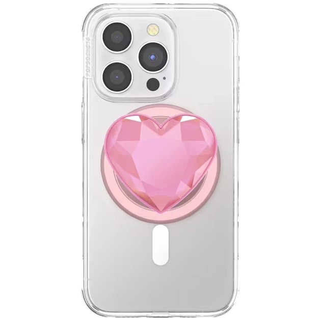 Держатель PopSockets Crystal Heart Grip Pink (702781) - Фото 3 Держатель PopSockets Crystal Heart Grip Pink (702781) - изображение 3