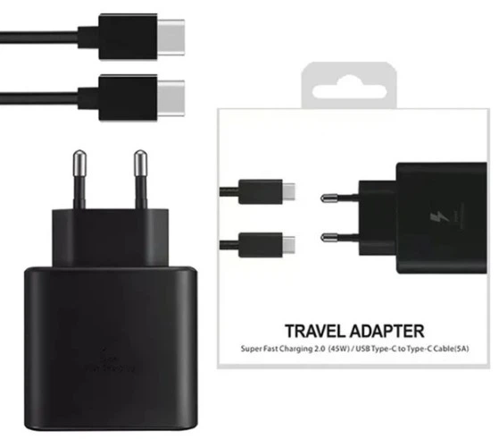 Блок питания и Кабель Type-C поддержка Super Fast Charging 45W/45 Вт для Samsung Galaxy S23/S22/S21/Note 10+/Z Flip3/Z Fold3 (EP-TA845) Черный - изображение 13