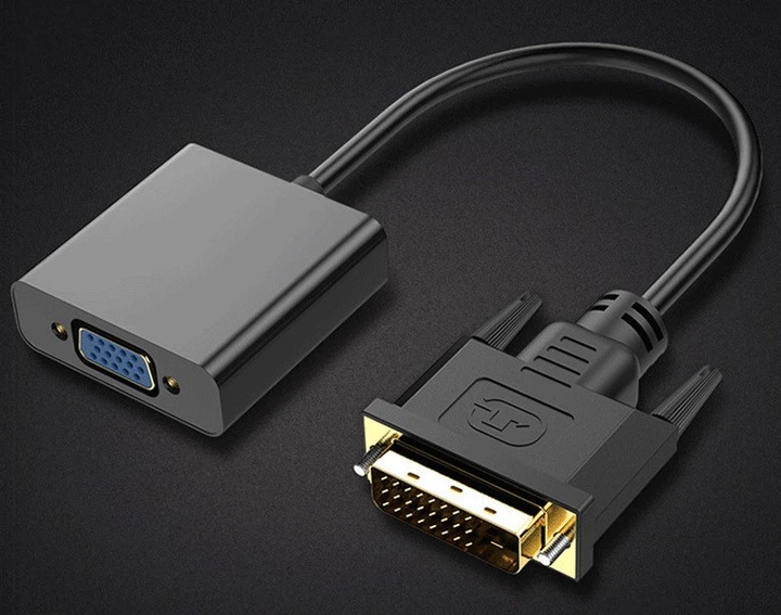 Конвертер DVI-D 24 + 1 -> VGA / адаптер перехідник активний дві-ВГА (523272190) Чорний - зображення 5