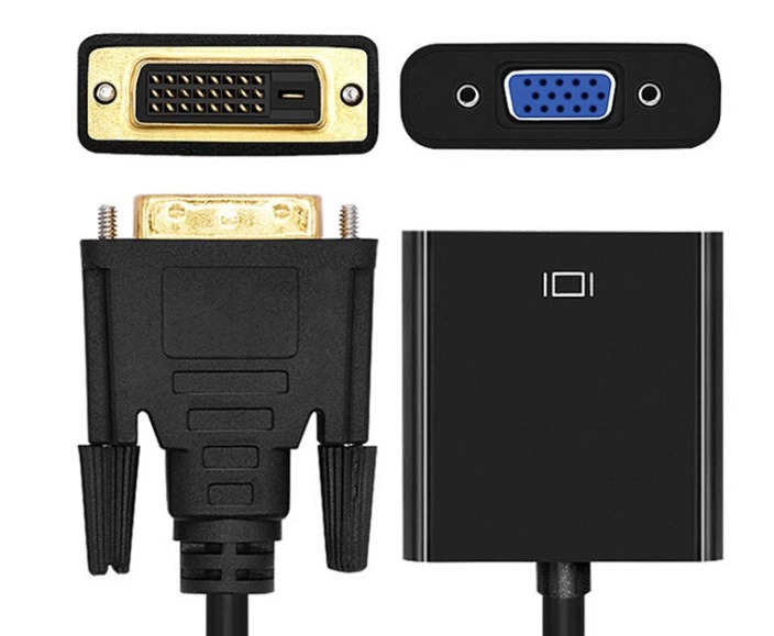 Конвертер DVI-D 24 + 1 -> VGA / адаптер перехідник активний дві-ВГА (523272190) Чорний - зображення 9
