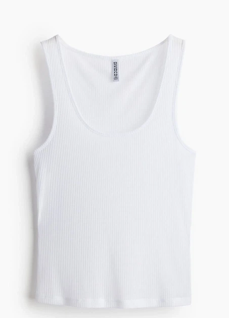 Майка H&M 17961 Білий S (1214) - Фото 1 Майка H&M 17961 Білий S (1214) - зображення 1