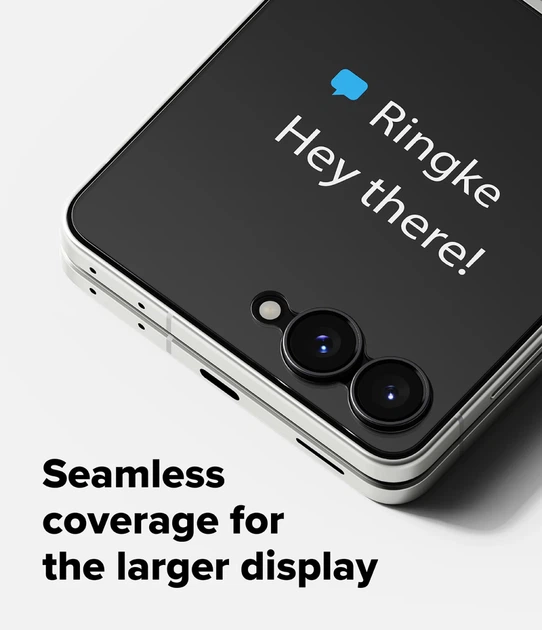 Защитное стекло Ringke Cover Display Tempered Glass Pro 2-Pack для Samsung Galaxy Flip 8 Clear (G4as1311) - Фото 14 Защитное стекло Ringke Cover Display Tempered Glass Pro 2-Pack для Samsung Galaxy Flip 8 Clear (G4as1311) - изображение 14