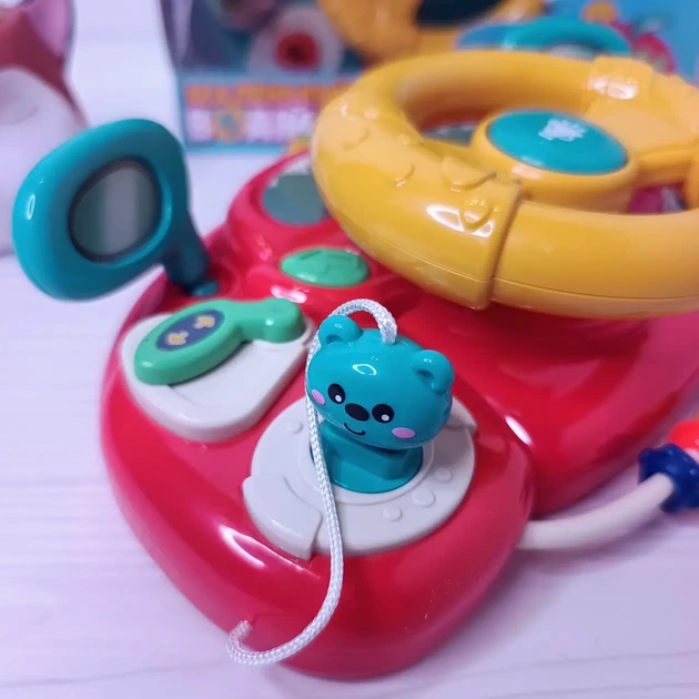 Игрушка на коляску WToys Руль музыкальный с креплением с украинским озвучиванием Красный - изображение 3