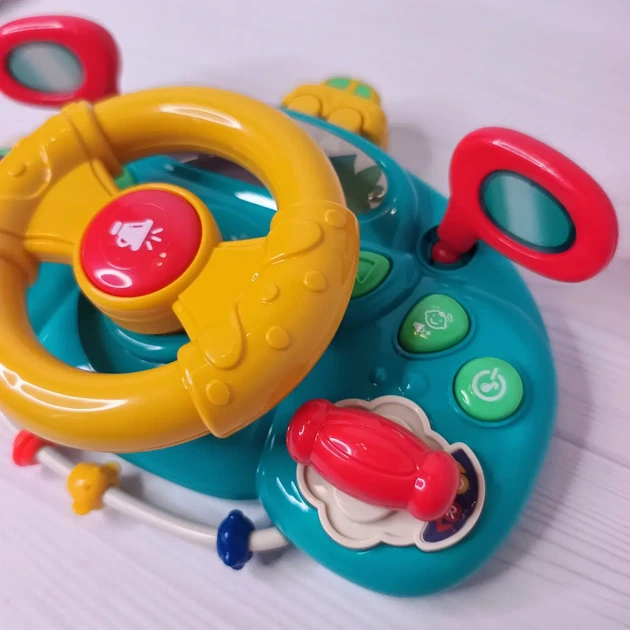 Игрушка на коляску WToys Руль музыкальный с креплением с украинским озвучиванием Зелёный - изображение 2