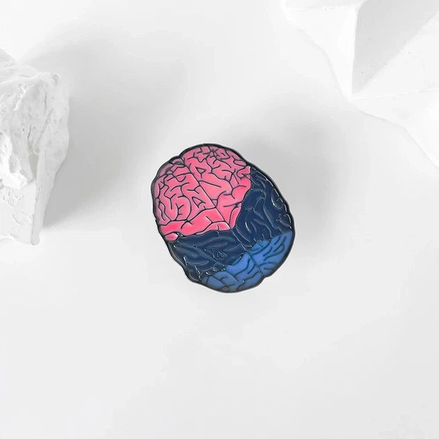 Значок (пин) BROCHE брошь бижутерия Медицина Мозг разноцветный BRGV114634 - изображение 4