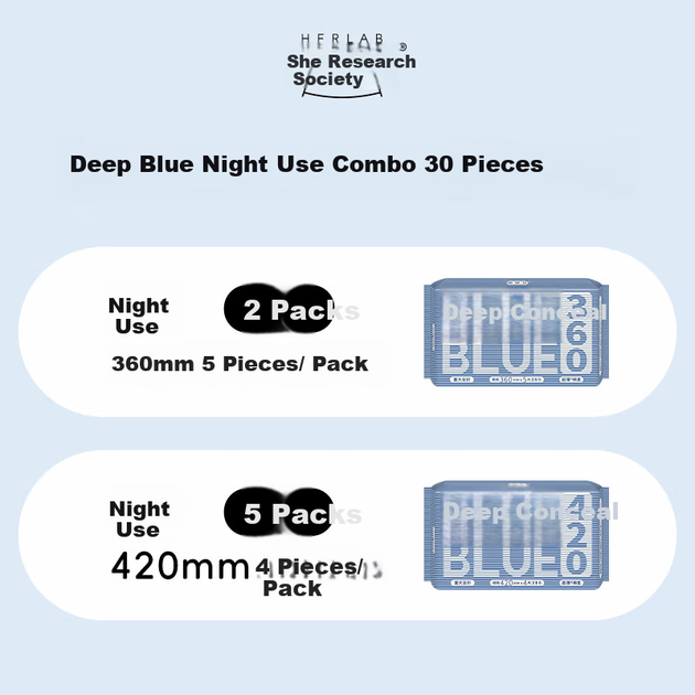 Прокладки Herlab Deep Blue ночные, 30 шт, ультратонкие - Фото 4 Прокладки Herlab Deep Blue ночные, 30 шт, ультратонкие - изображение 4