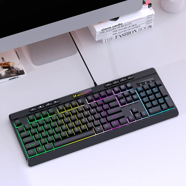 Клавіатура дротова Wozinsky WKG-1044 USB Black (5907769387951) - зображення 9