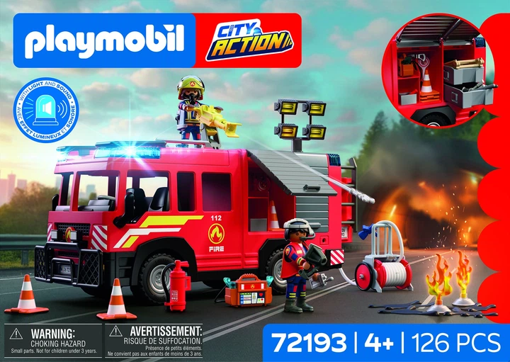 Klocki Playmobil City Action: Pojazd ratowniczo-techniczny straży poża 126 elementów 72193 (4008789721938) - obraz 2