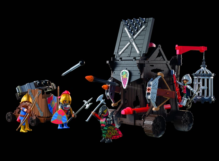 Klocki Playmobil Knights: Wieża szturmowa rycerzy herbu Smok 107 elementów 72210 (4008789722102) - obraz 6