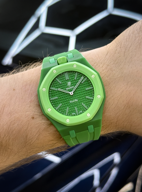 Наручные часы в стиле Audemars Piguet Swatch Royal Pop механика Зеленые - изображение 6