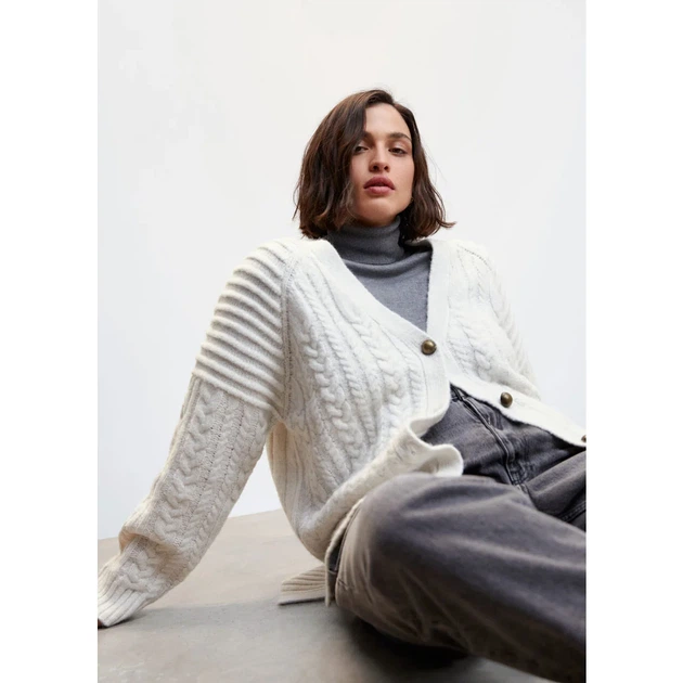 Кардиган MANGO з домішкою вовни 37069072 M - изображение 6