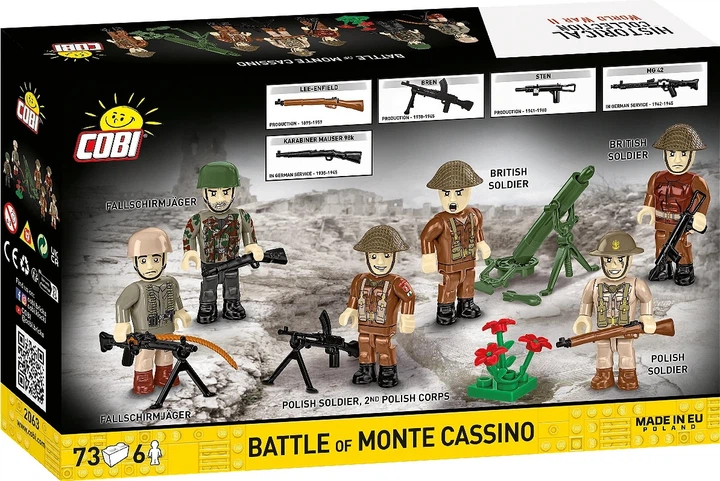Конструктор Cobi Historical collection World War II Battle of Monte Cassino 2063 73 елементи (5902251020637) - Фото 11 Конструктор Cobi Historical collection World War II Battle of Monte Cassino 2063 73 елементи (5902251020637) - зображення 11