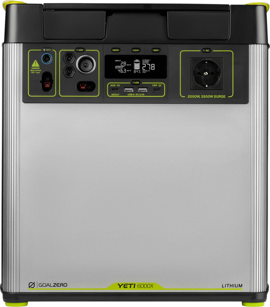Зарядна станція Goal Zero Yeti 6000X / 2000 Вт / 6010 Вт⋅год / Li-ion (847974007594) - Фото 4 Зарядна станція Goal Zero Yeti 6000X / 2000 Вт / 6010 Вт⋅год / Li-ion (847974007594) - зображення 4