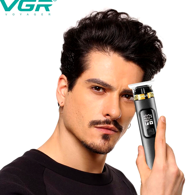 Триммер VGR V-985 для бороды и усов с аккумулятором и USB зарядкой для точного подравнивания волос - изображение 7