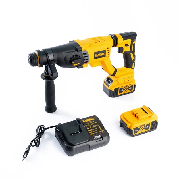 Акумуляторний перфоратор DeWalt DCH133NT з кейсом, насадками та ударним режимом - зображення 4