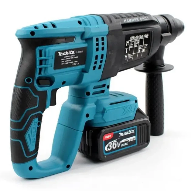 Акумуляторний перфоратор з функцією відбійного молотка Makita DHR202 - зображення 9