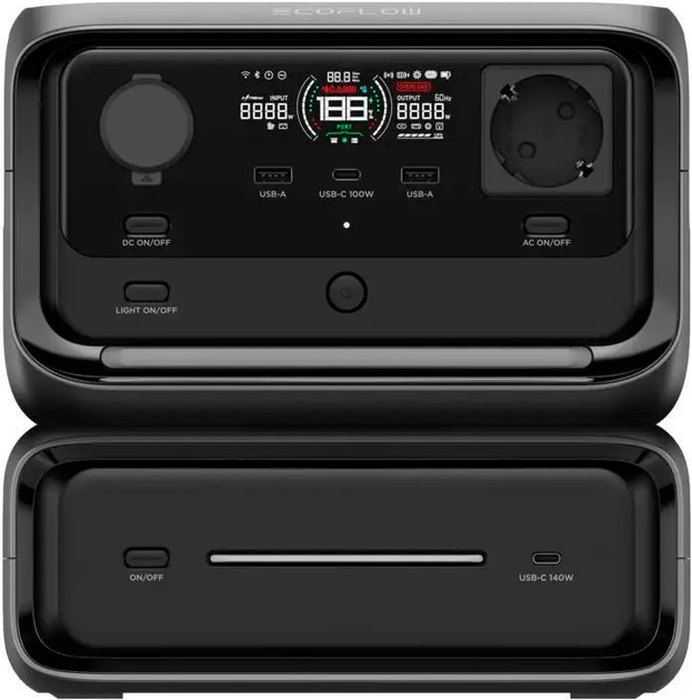 Stacja zasilania EcoFlow RIVER 3 Max / 600 W / 572 Wh / LiFePO4 (EFRIVER3Max-EU-CBOX) - obraz 2