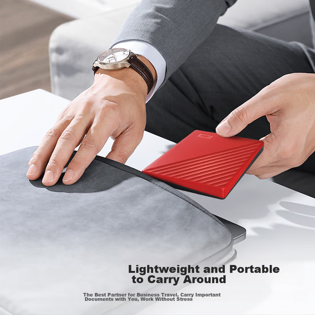 Жесткий диск Western Digital My Passport 1 ТБ USB 3.0 внешний 2.5 дюйма, красный - изображение 6
