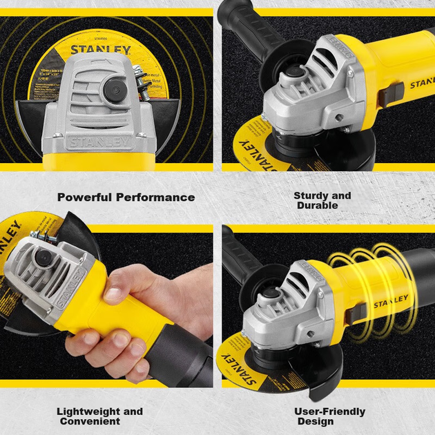 Машина углошлифовальная STANLEY SG7100 с медным двигателем - изображение 5
