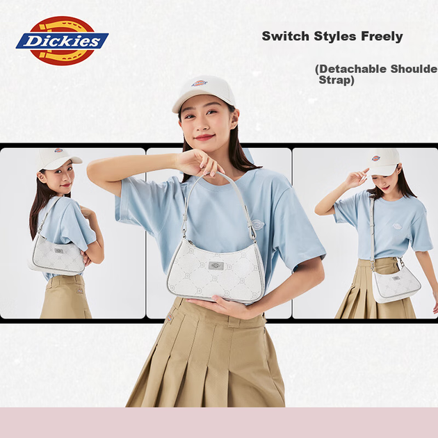 Сумка Dickies женская через плечо со съемным ремешком, цветочный принт, розовая (DK-C037) - изображение 3