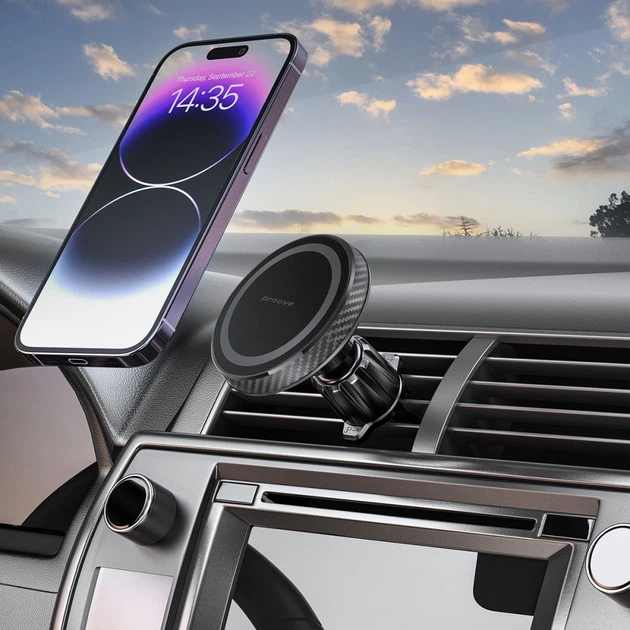 Автодержатель Proove Carbon Magnetic Air Outlet Car Mount black - Фото 7 Автодержатель Proove Carbon Magnetic Air Outlet Car Mount black - изображение 7