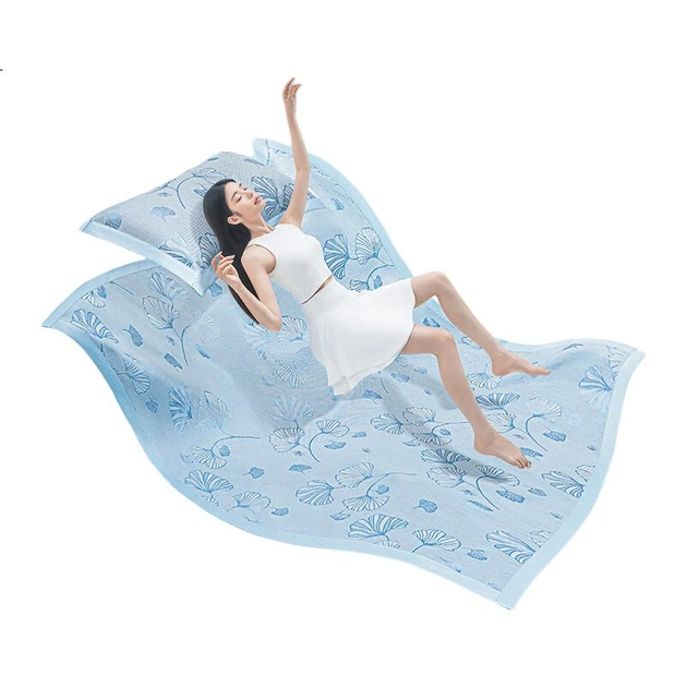 Комплект килимків JD Original Jacquard Ice Silk, 150D Fine Mesh, літній охолоджувальний килимок, м'який охолоджувальний килимок для кондиціонера, 1,5x2 м, легкий літній - изображение 2
