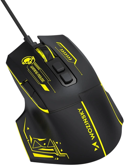 Миша Wozinsky WMGK-1181W USB Black-Yellow (5907769387920) - зображення 2