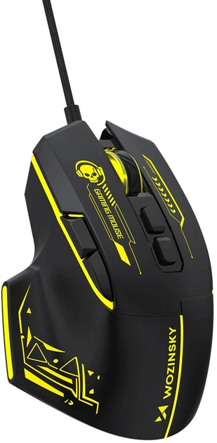 Миша Wozinsky WMGK-1181W USB Black-Yellow (5907769387920) - зображення 3