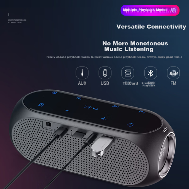 Портативная колонка Soaiy S69 с функцией FM-радио 10W Blue - Фото 6 Портативная колонка Soaiy S69 с функцией FM-радио 10W Blue - изображение 6
