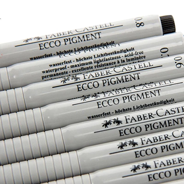 Ручка капиллярная Faber-Castell 166699 для комиксов 0.6 мм, черная, 4 шт - изображение 2