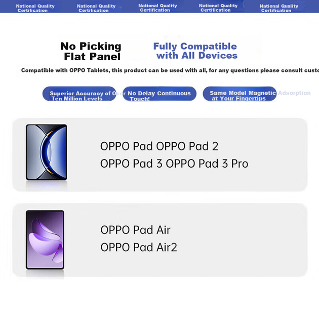 Стилус KOVOL [бренд США], сумісний з планшетом OPPO Pencil2, сенсорний стилус для Pad3pro/Pad3/Pad2/Pad2Pro/Air Capacitive Stylus - зображення 7