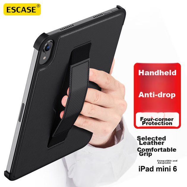 Чохол ESCASE для iPad Mini 6/7 тонкий протиударний з підставкою, чорний - зображення 4