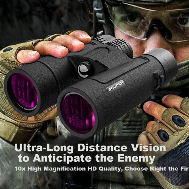 Бинокль Celestron Breeze 10x42 с креплением для смартфона, для наблюдений при слабом освещении - изображение 5
