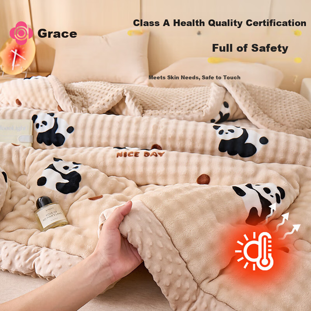 Одеяло GraceA Class Rabbit Velvet Autumn Winter Quilt Single Student Quilt Core 150*200 4 Jin - изображение 6